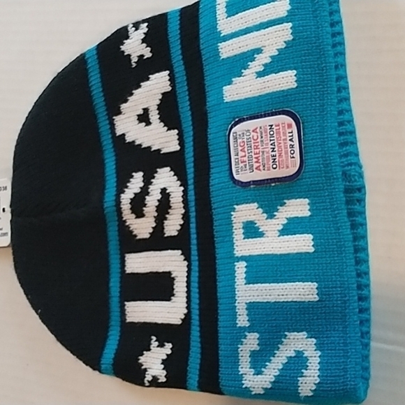 Boston Blue USA STRONG Set of 2 Hats One Size Beanie Cap - Picture 3 of 10